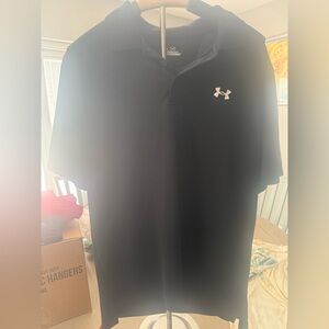 Under Armour Men's Black Polo Shirt Medium Like New
